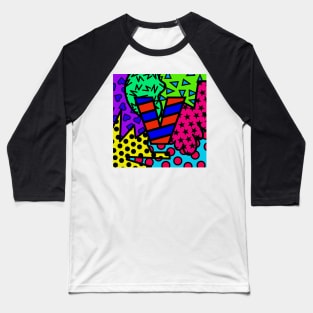 Alphabet Series - Letter V - Bright and Bold Initial Letters Baseball T-Shirt